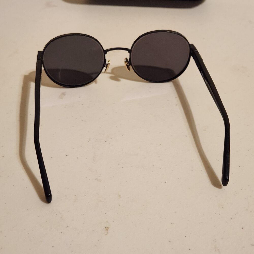 Westward Leaning Eclipse 3 Oval Black Frame Gold Rim Designer Luxury Sunglasses - Picture 4 of 10